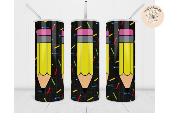 20oz Back to School Tumbler Pencil Wrap2