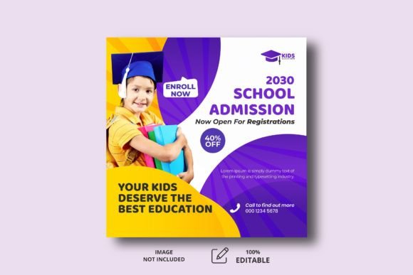 Back to School Admission Social Media Po: A Professional Design for Every Need