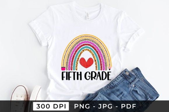 Fifth Grade PNG, Back to School PNG: A Versatile Design for Creative Projects