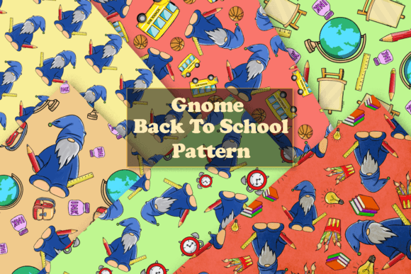 Gnome Back to School Pattern